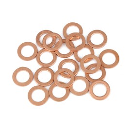 A ABSOPRO Pack of 20 Copper Washers Replacement 10 x 15 x 1.5 mm Flat Seal Ring