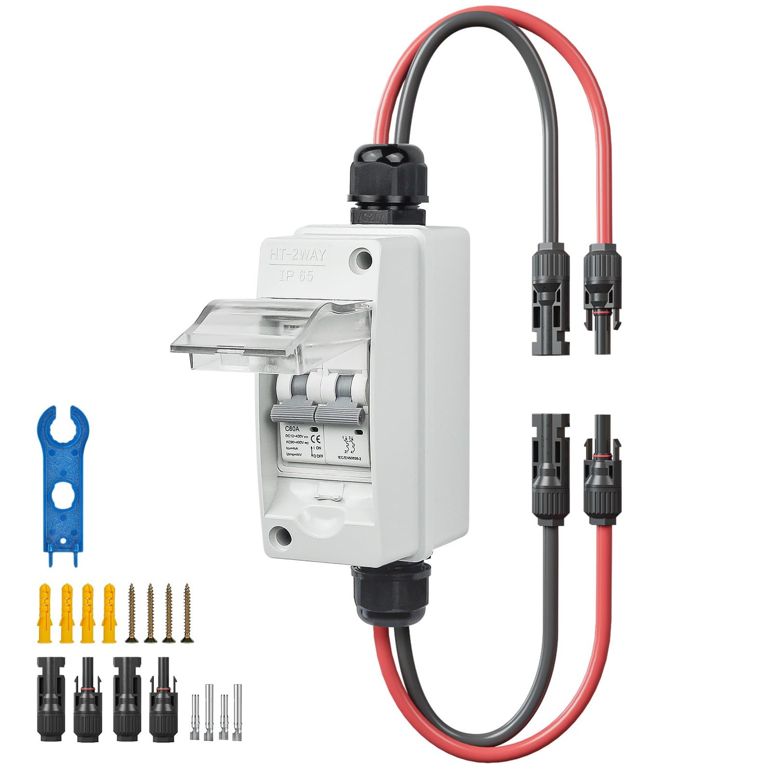 Solar Panel Disconnect Switch 60A 400V DC/AC Miniature Circuit Breaker ...