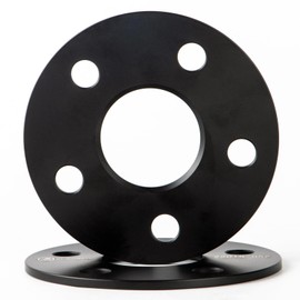 VLAOSCHI Black Forged 5x110 Hubcentric Wheel Spacers 5mm with 65.1mm Center Bore (No Lip) Compatible with Jeep-Chevy-Pontiac-Saab 5 Lug - Pack of 2