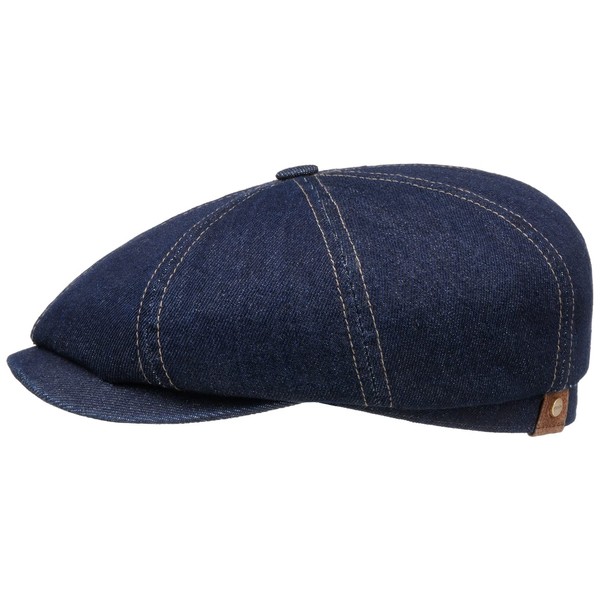 Stetson Hatteras New Denim Flat Cap Men - Made in