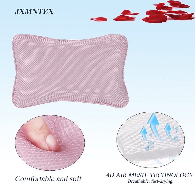 Bath Pillow for Tub, Non Slip with 4 Large Suction