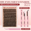 Higu clace Cluster Lashes Kit D Cul, Individual Eyelashes Kit