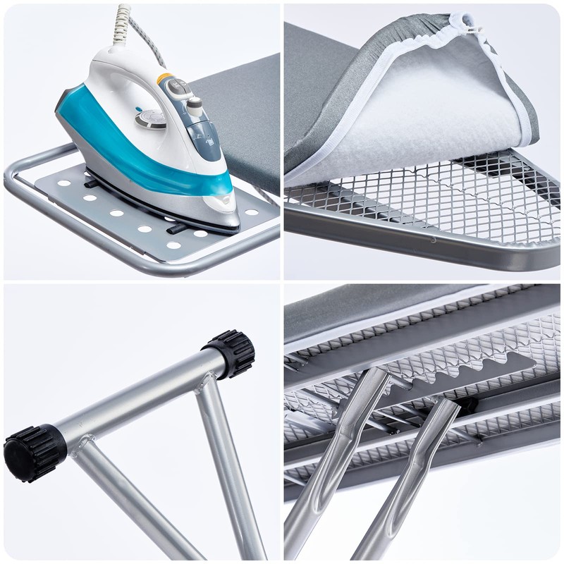 BKTD Ironing Board, Heat Resistant Cover Iron Board with Steam