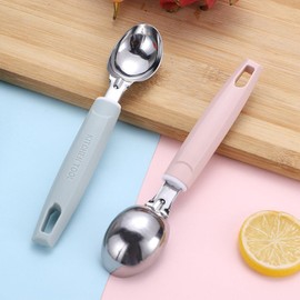 2 Pcs Baller Scoop Ice Cream Scoops Stainless Steel Scoop for Melon Muffin Sorbet Cupcake Meatball and Cookie Dough Scoop