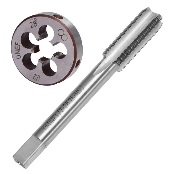Saihisday 1/2-28 (1/2x28) TPI Tap and Die Set UNEF HSS