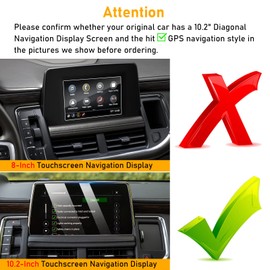 Moonlinks Tempered Glass Screen Protector Compatible with 2021-2023 Chevy Tahoe Suburban/GMC Yukon,High Definition 9H Hardness Anti-Fingerprint Protective Foil for 10.2" Navigation Display Touchscreen