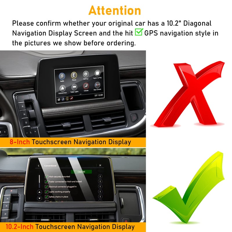 Moonlinks Tempered Glass Screen Protector Compatible with 2021-2023 Chevy Tahoe