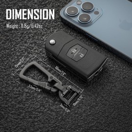 KeyUnity Titanium Carabiner Keychain Clip, Titanium Keyring, Edc Quick Release Key Holder Organizer, Carabiner Clip For Keys,Keyrings For Men, Belt Key Holder, for Outdoor Activities & Home Use