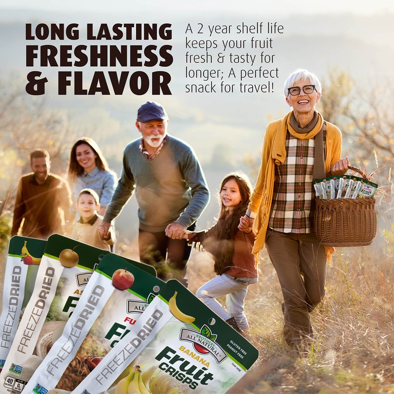 Brothers All Natural Freeze Dried Fruit Crisps, Variety Pack, 24
