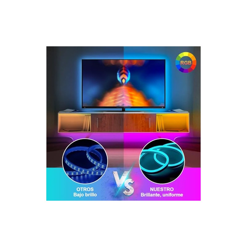 EASYTAO Tira LED Neon RGB Bluetooth 5M 360LED, RGB Luces