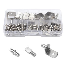 YIXISI 55 PCS 3 Styles Shelf Support Pegs Pins, Stainless Steel Shelf Pins Support Shelf Rest Brackets Pins, for Kitchen Cabinet Bookcase Furniture, 5mm, 6mm