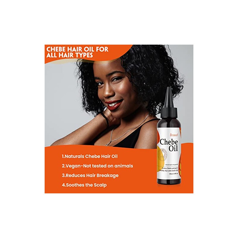 Brzeaf- 【Promueve el crecimiento del cabello】El aceite para cabello Chebe