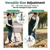 Extra Wide 22-Tines Adjustable Leaf Rake & Leaf Scoops Set,