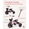 KRIDDO 2-in-1 Toddler Tricycle for Ages 18 Months to 5