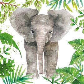 Napkin (Set of 2/) 3 Ply 33 x 33 cm Summer Tropical (Elephant)