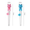 2 Pairs Kids Chopsticks - Cute Animal Cartoon Design, Plastic