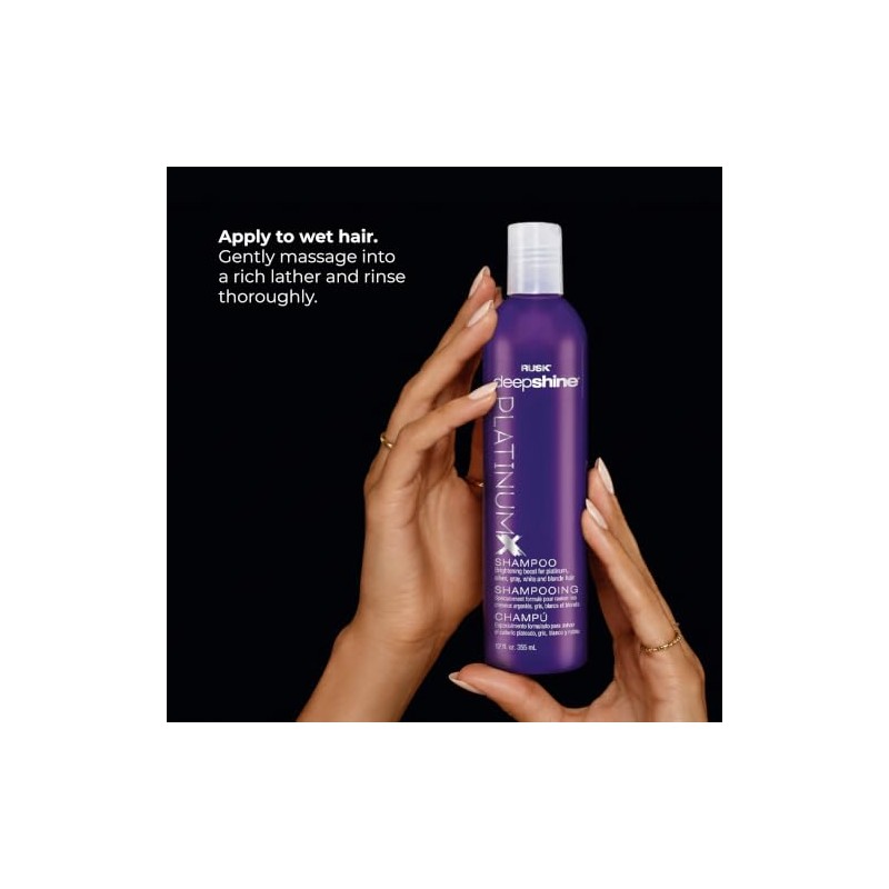RUSK Deepshine PlatinumX Shampoo, 33.8 oz.