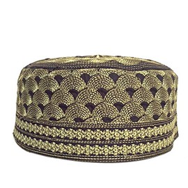 Kufi Men's Unisex Skull Cap Women's Designer Solid Hat Ramadaan Kufi Caps Knitted Beanie Eid Headwear Embroidered with Silk Threads