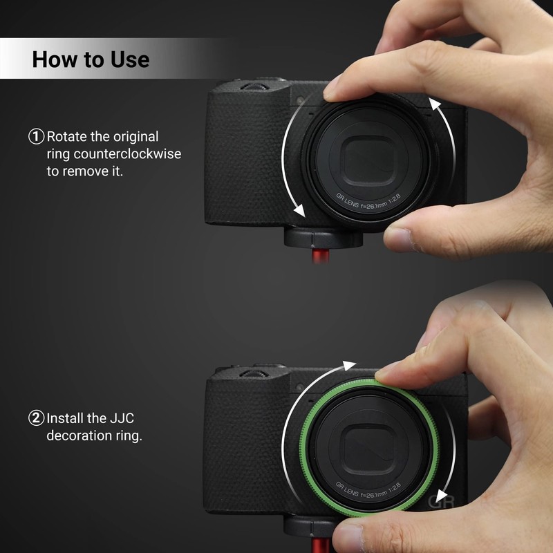 JJC Metal Lens Ring for Ricoh GR IIIx GR3x Camera,