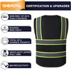 UNINOVA High Visibility Safety Vest - Multi Pockets Reflective Mesh