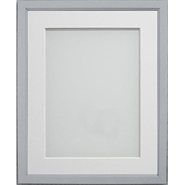 Frame Company Drayton Range 10 x 8 inch Grey Picture Photo Frame with White Mount For Image Size 7 x 5 inch