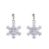 HAICN Snowflake Studs Earrings Silver Cubic Zirconia Stud Earrings Snowflake