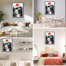 DAERLE Diamond Painting Kits for Adults, Japanese Style Landscape, 5D Sacred Shinto Gates Diamond Art for Beginners, Gem Art Kits for Adults for Home Wall Decor 30x40cm