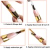 LiBiuty Nail Forms, 500PCS Acrylic Nail Forms, Gold Horseshoe Nail