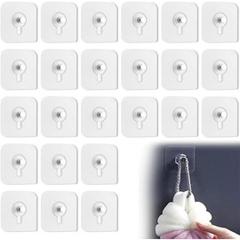 Slzhds 20 PCS Clavos Adhesivos sin Tornillos, Sin Clavos Colgantes Autoadhesivos Perforados, Ganchos Adhesivos, Gancho de Pared sin Clavos, Gancho Calcomanía de Tornillo Ganchos Pared Pesados (Type B)