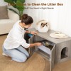 Wooden Cat Litter Box Enclosure with Storage Compartment with Adjustable