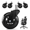 3" Office Chair Wheels Replacement, Roller Blade Wheels - Set