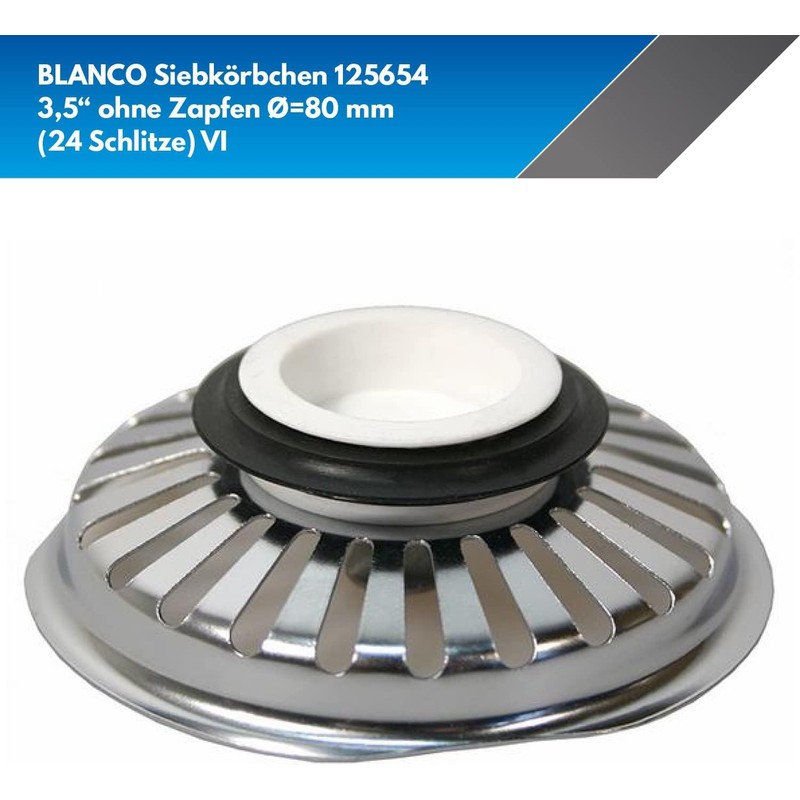 Blanco - Removable Stainless Steel Basket Diameter 81mm 24 Holes