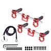 2PCS Aluminum Adjustable 1/10 RC Bumper Crawler Bumper with Fairlead