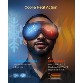 RENPHO Eye Massager with Heat and Cooling, Birthday Valentines Day Gifts for Women Men Her Him Mom Dad, Eyeris Kintsugi Voice Control Eye Sleep Mask for Migraines, Eye Care Device for Relaxation