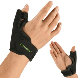 Trigger Finger Thumb Splint,Adjustable Thumb Spica Support Stabilizer Brace for Pain,Sprains, Arthritis,Tendonitis,De Quervains Tenosynovitis,CMC Joint (Medium)