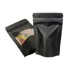 FERENLI 50 Pcs Black Resealable Kraft Paper Bags with Matte