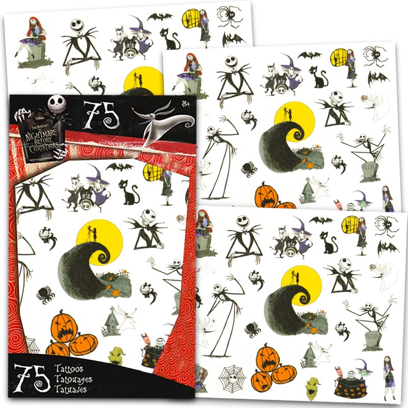 Nightmare Before Christmas Tattoos - 75 Temporary Tattoos ~ Jack