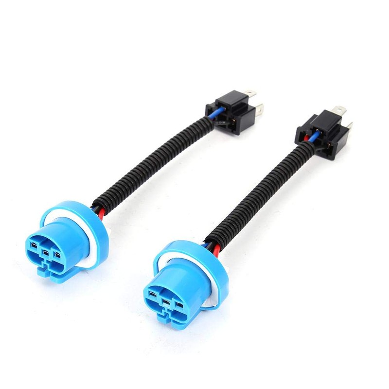 KIMISS Headlight Cable Adapter, 2 Pieces 9007 Male to H4