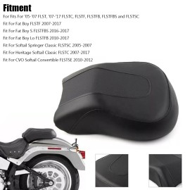 XMMT Rear Passenger Seat Pillion For Harley Heritage Softail Springer Classic Fat Boy