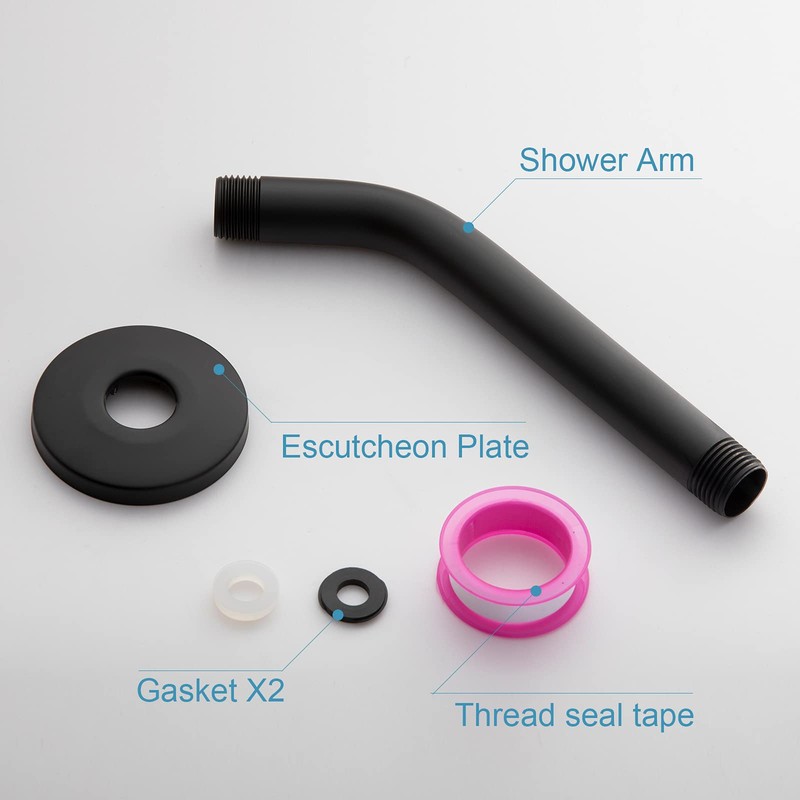 OFFO Shower Arm with Flange Universal Wall-Mounted Replacement Shower Arm