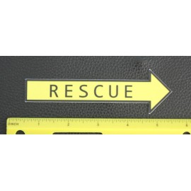 Airplane Yellow Rescue Arrow Weatherproof Vinyl Sticker Military Jet