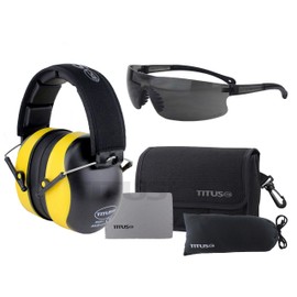 TITUS 3 Series - 37 NRR Noise Reduction Hearing Protection & G45 Z87+ Safety Glasses Combos