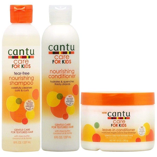 Cantu Care for Kids Nourishing Shampoo & Conditioner & Leave-in Conditioner"Set"