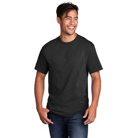 Port & Company Co. Men's 5.4-oz. Cotton Crewneck T-Shirt Jet Black