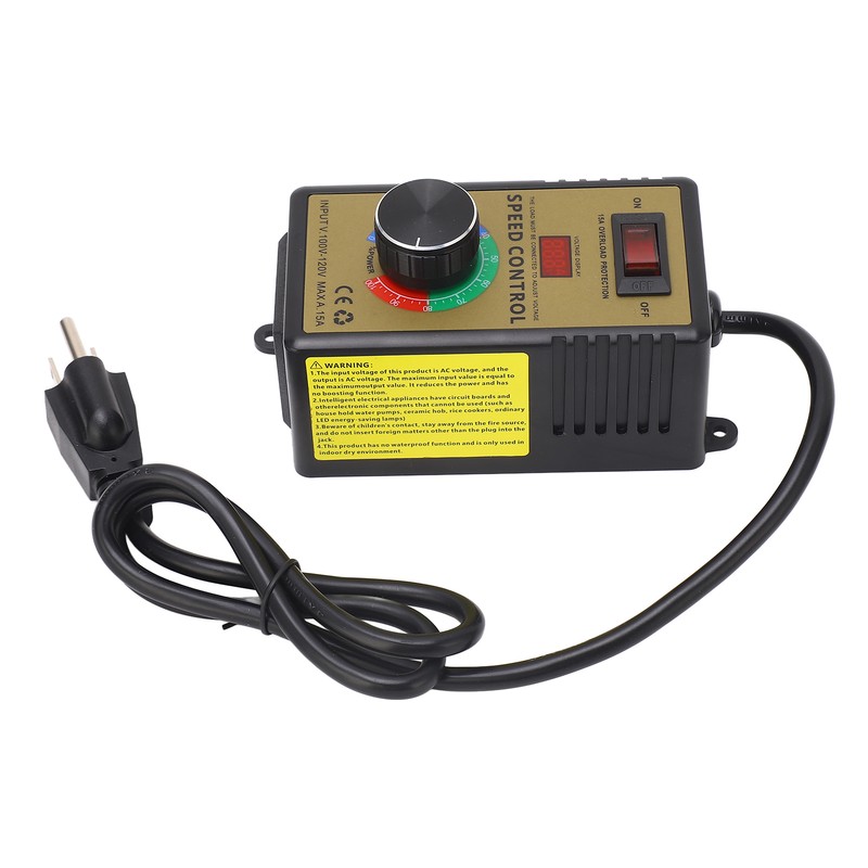 Speed Regulator Motor Fan Controller Stepless Speed Control Switch 15A