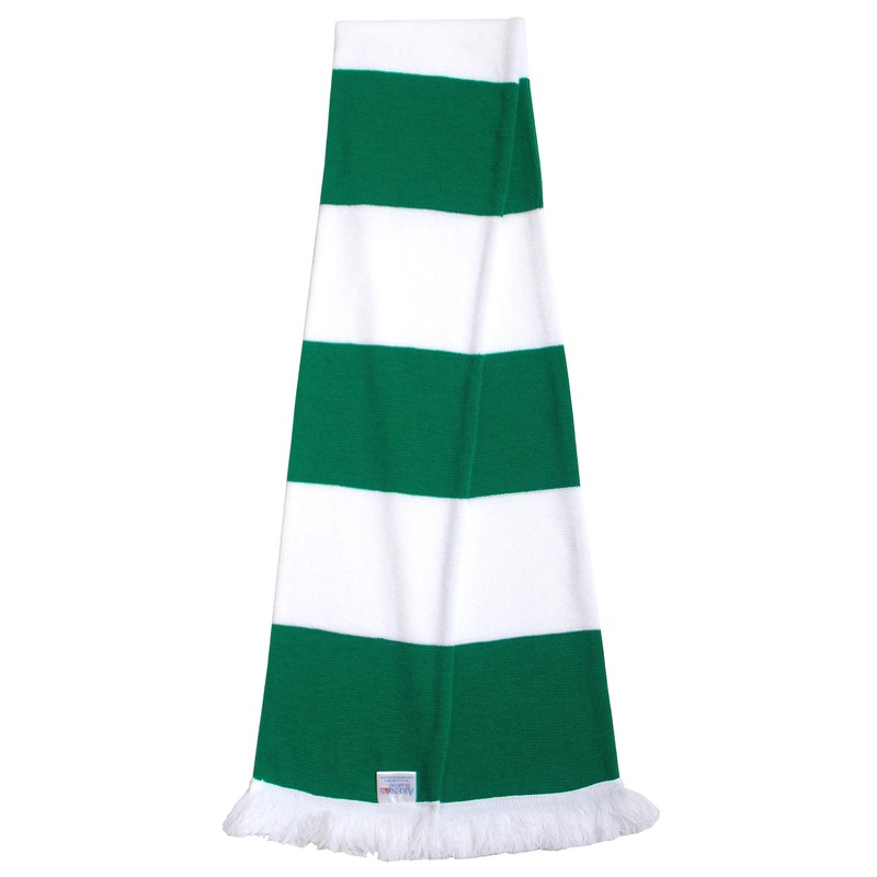 Hibernian Supporters Green and White Retro Bar Scarf