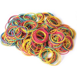 DGTANGYIN 500Pcs 1.5in Rubber Bands Office Supplies, Stretchable Rubber Elastics Bands General Purpose Elastic Stretchable Bands Sturdy Rubber Bands for Home, Office, School (Color)
