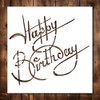 Happy Birthday Stencil Template - Reusable Happy Bday Stencils for