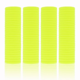 100 Pack Seamless Hair Ties for Women Girls Ponytail Holders for Thick Hair (neon yellow)