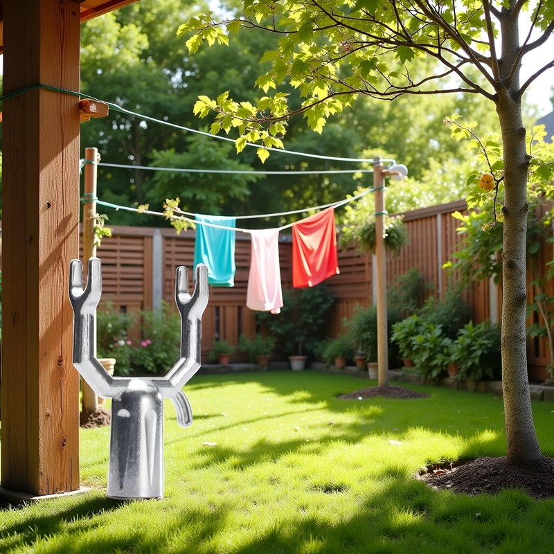 Retractable Telescoping Clothesline Prop - for Drying Rack and Hanging